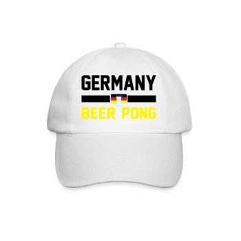 Bier Pong Deutschland - Baseballkappe - Weiß/Weiß - Vorne