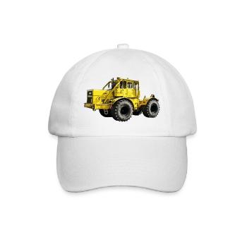 Gelbe Kraftmaschine K700 Traktor - Baseballkappe - Weiß/Weiß - Vorne