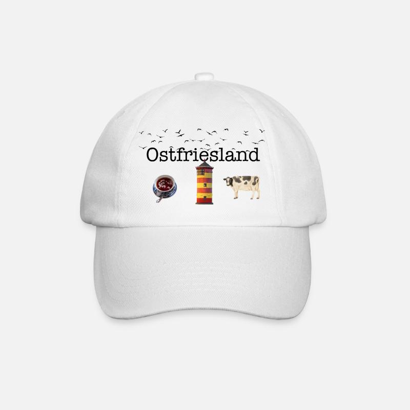 Ostfriesland - Baseballkappe - Weiß/Weiß
