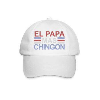 El Papa Mas Chingon - Casquette classique - blanc/blanc - Devant