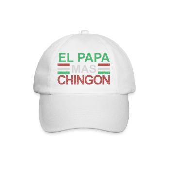 El Papa Mas Chingon - Casquette classique - blanc/blanc - Devant