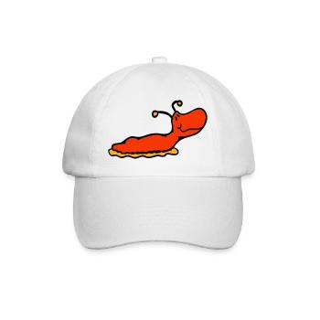 Slug snail without shell smiles - Baseball Cap - white/white - Front