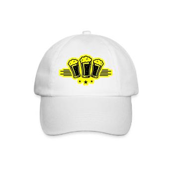 Beer Glass Symbol Beer Malt Beer - Baseball Cap - white/white - Front