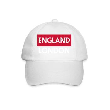 English flag rotation design - Baseball Cap - white/white - Front