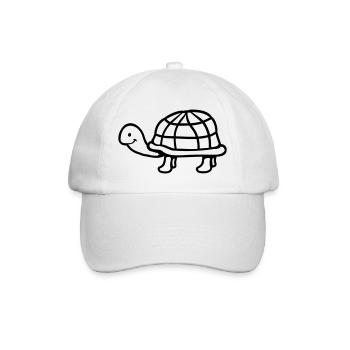 Turtle long neck smiling happy funny - Baseball Cap - white/white - Front
