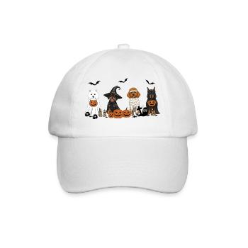 Hunde-Halloween - Baseballkappe - Weiß/Weiß - Vorne