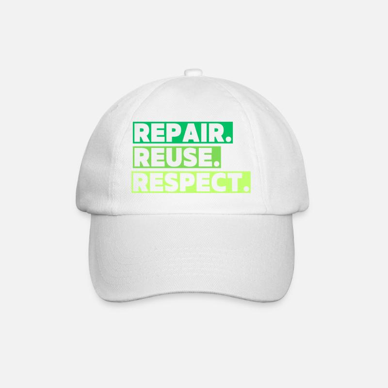 Un thème écologique avec un message - Casquette classique - blanc/blanc