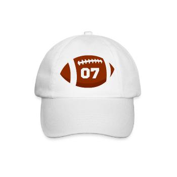 Numéro 7 rugby - 7e anniversaire rugby - Casquette classique - blanc/blanc - Devant