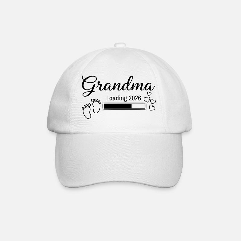 Grandma Loading 2026 - Baseballkappe - Weiß/Weiß