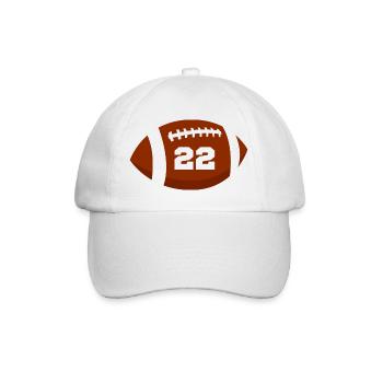 Numéro 22 rugby - 22e anniversaire rugby - Casquette classique - blanc/blanc - Devant