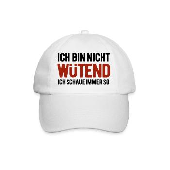 I'm not angry - I always look like this - Baseball Cap - white/white - Front