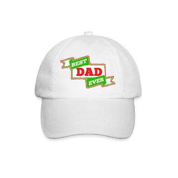 Bester Vater aller Zeiten - Baseballkappe - Weiß/Weiß - Vorne
