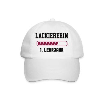 Ausbildung Lackiererin 1. Lehrjahr Maler Lehre - Baseballkappe - Weiß/Weiß - Vorne