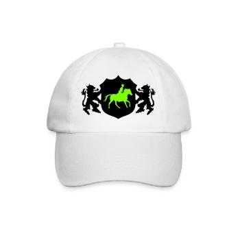 Pferde Reiter Wappen - Baseballkappe - Weiß/Weiß - Vorne