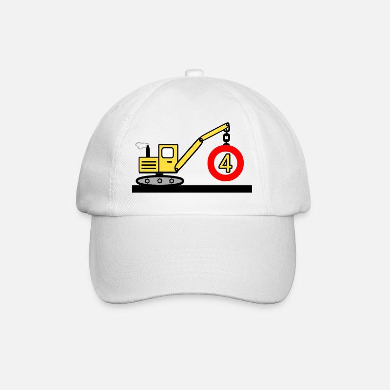 Bagger - Baseballkappe - Weiß/Weiß