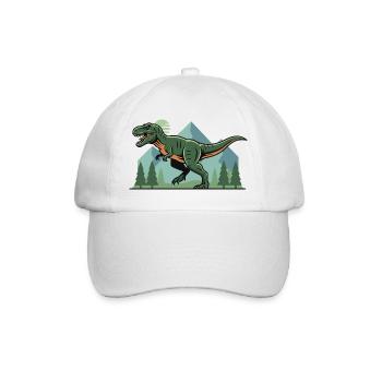 T-Rex Dinosaur Tyrannosaurus Rex - Baseball Cap - white/white - Front