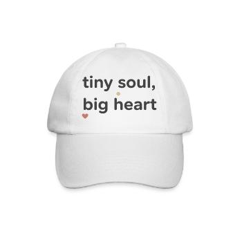 Typographie de Tiny Soul Big Heart - Casquette classique - blanc/blanc - Devant