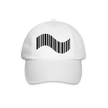 Code-barres en forme ondulée - Casquette classique - blanc/blanc - Devant