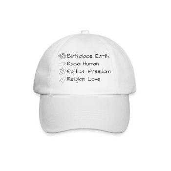 Une seule Terre. Une seule humanité. Un seul amour. - Casquette classique - blanc/blanc - Devant