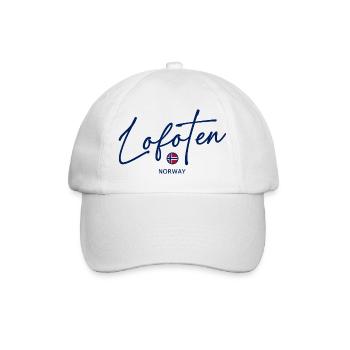 Lofoten - Norway Flag - Norge - Norwegen - Baseball Cap - white/white - Front