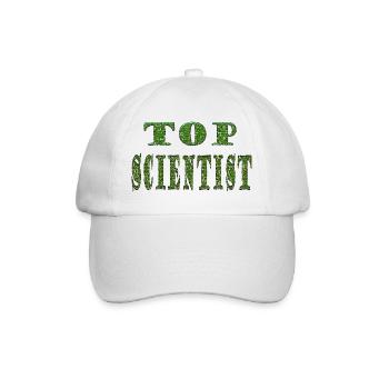 Top Scientist Green Texture - Baseball Cap - white/white - Front