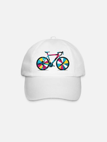 Vélo géométrique coloré - Casquette classique - blanc/blanc