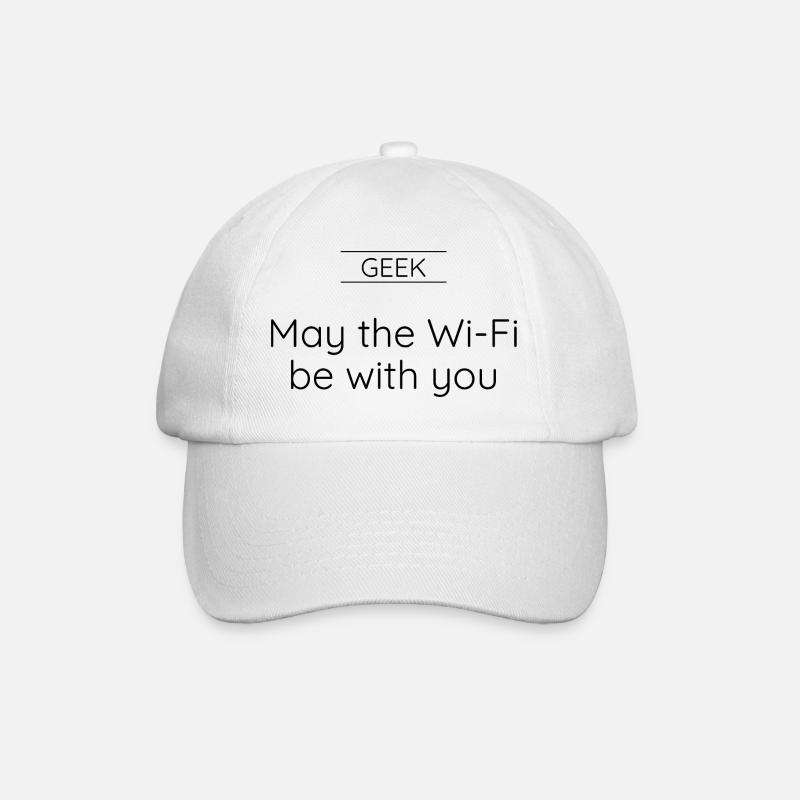 GEEK - May the Wi-Fi be with you - Baseball Cap - white/white