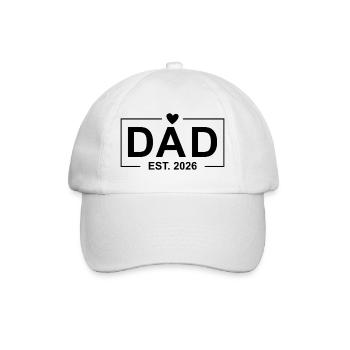 Dad Est. 2026 - Baseball Cap - white/white - Front