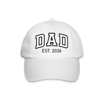Dad est 2026 – Proud Dad Gift for Dad - Baseball Cap - white/white - Front