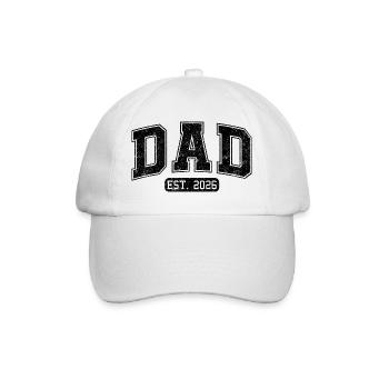 Papa est en 2026 Nouveau Papa Papa sera la fête des pères en 2026 - Casquette classique - blanc/blanc - Devant