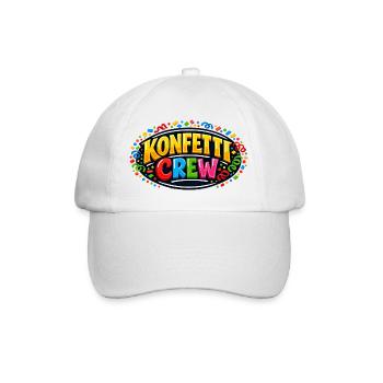 Cadeau drôle de la fête foraine de l’équipe de confettis - Casquette classique - blanc/blanc - Devant