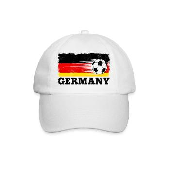Drapeau de football allemand stylisé - Casquette classique - blanc/blanc - Devant