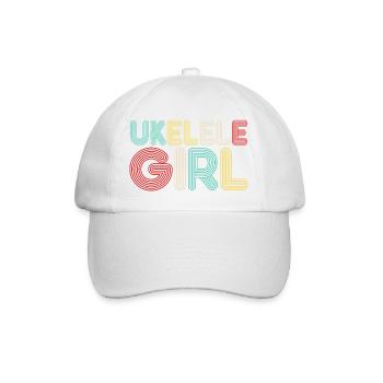 Hawaiian Ukulele Uke Retro 70s - Baseball Cap - white/white - Front