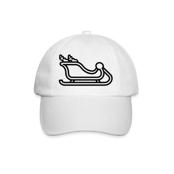 Santa's sleigh - Baseball Cap - white/white - Front