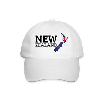 Carte terrestre de la Nouvelle-Zélande Fier Néo-Zélandais - Casquette classique - blanc/blanc - Devant