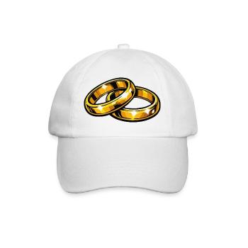 Golden Wedding Rings Eternity Symbol - Baseball Cap - white/white - Front