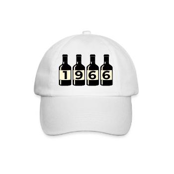 Année de Naissance 1966 Vin - Casquette classique - blanc/blanc - Devant