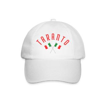 Taranto Crossed Italian Flags Emblem - Baseball Cap - white/white - Front