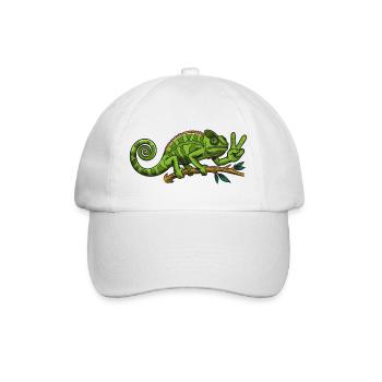 Chameleon Peace - Baseball Cap - white/white - Front