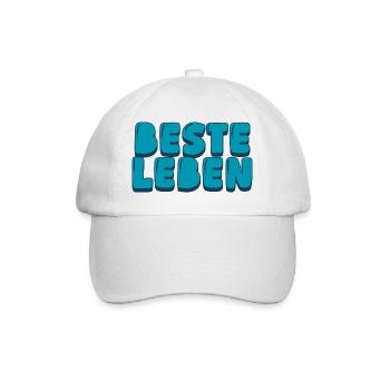 Beste Leben - Baseballkappe - Weiß/Weiß - Vorne