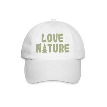 Love Nature – Minimal Outdoor Forest Design - Baseball Cap - white/white - Front