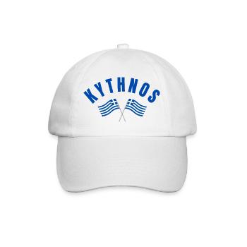 Kythnos Greek Flags  - Baseball Cap - white/white - Front