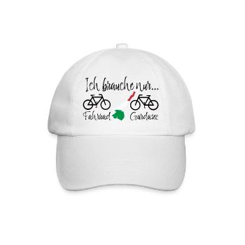 Gardasee mit Fahrrad - Baseballkappe - Weiß/Weiß - Vorne