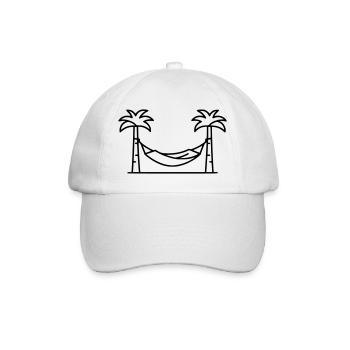 Plan des vacances des palmiers Hammock - Casquette classique - blanc/blanc - Devant