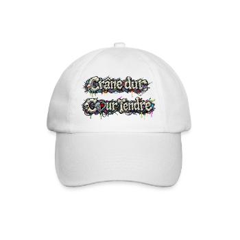 CyberFusion - Crâne dur Cœur tendre - Casquette classique - blanc/blanc - Devant