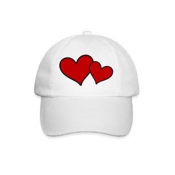 Hearts Symbol Love - Baseball Cap - white/white - Front