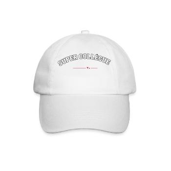 super collègue cadeau - Casquette classique - blanc/blanc - Devant
