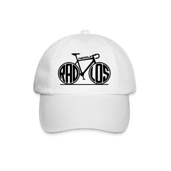 Fahrrad - Niemals radlos - Baseballkappe - Weiß/Weiß - Vorne