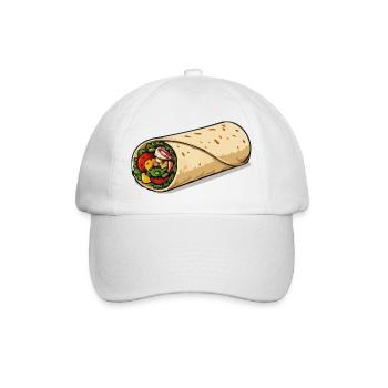 Farbintensiver Burrito-Wrap - Baseballkappe - Weiß/Weiß - Vorne