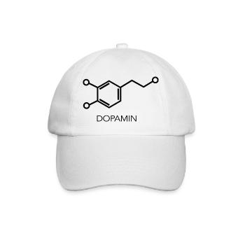 Dopamin Molekül Wissenschaft Design - Baseballkappe - Weiß/Weiß - Vorne